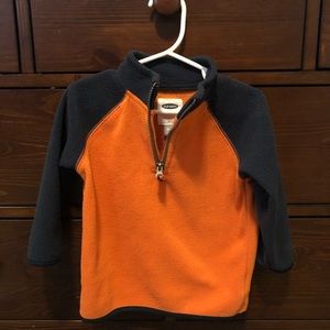 Navy/Orange Quarter Zip Fleece